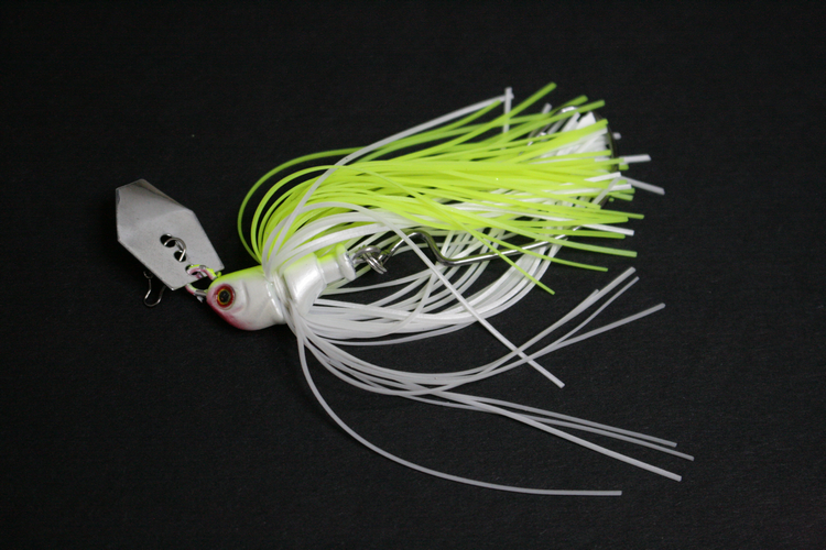 Chatterbait Green/white 10cm 14g