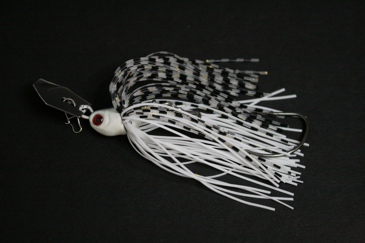 Chatterbait White/Black 10cm 14g